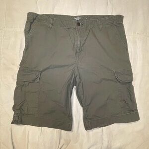 Carhartt WIP Cargo Shorts Mens 40 Green Tough Rip Stop Camping Hunting Hiking